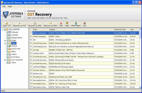 Click to view Fixing Outlook 2007 OST Files Tool 3.5 screenshot