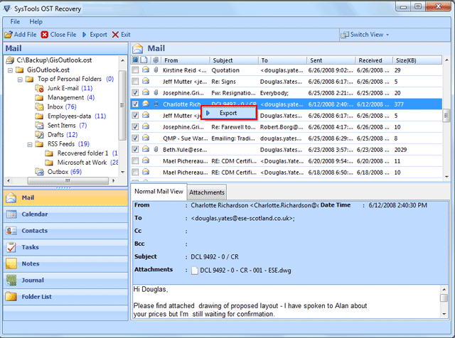 OST to Outlook 64 Bit 7.0